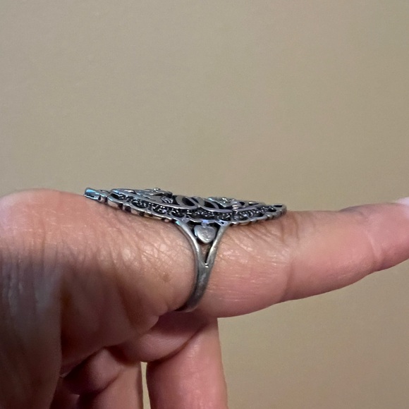 Silver Filigree Statement Ring - Picture 6 of 7
